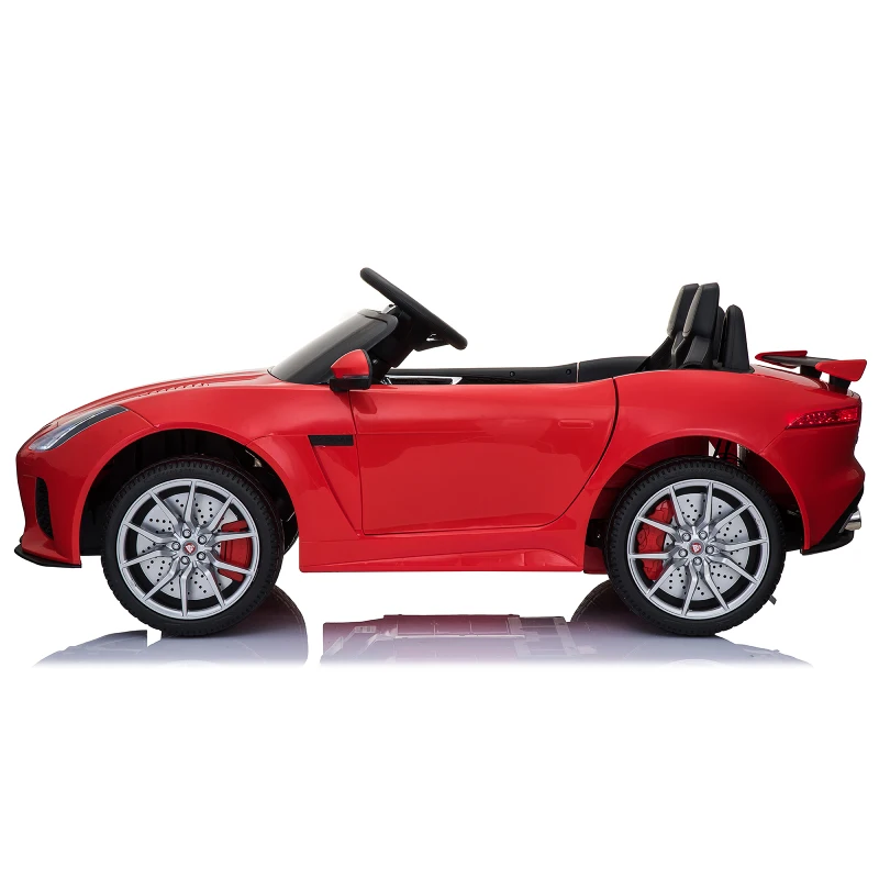Aosom 12V Jaguar F-Type SVR Kids Battery Powered Ride On Car double seat double door MP3 Music W/ Remote Control- Red