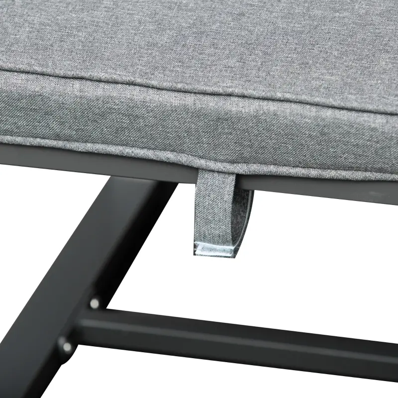 Outsunny 9 Piece Outdoor Patio Dining Set Furniture Set with 4 Chairs, 4 Ottomans, & Glass Table with Cushions & Aluminum Frame