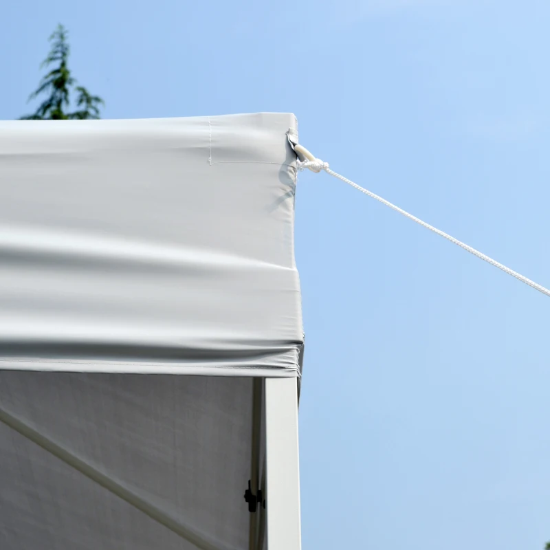 Outsunny 13' x 13' Pop Up Canopy Tent with 3-Level Height Adjustable, Instant Sun Shelter, Tents for Parties with Carry Bag, White