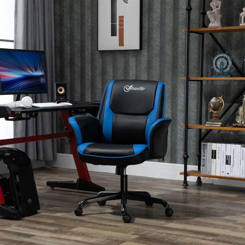 Vinsetto Swivel Ergonomic Big & Tall Office Computer Desk Chair with 5 Univeral Wheels & a Linen Polyester Finish - Grey