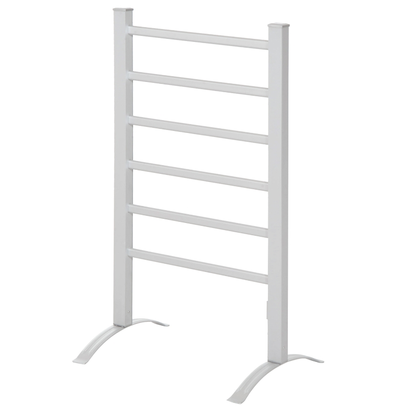 HOMCOM 6-Bar Aluminum Freestanding Electric Towel Warmer Drying Rack