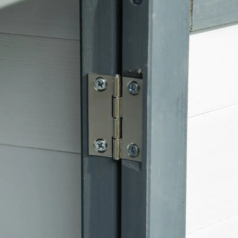 PawHut 2-Story Wooden Rabbit Hutch, Small Animal Bunny Cage Run w/ Slide Tray, White