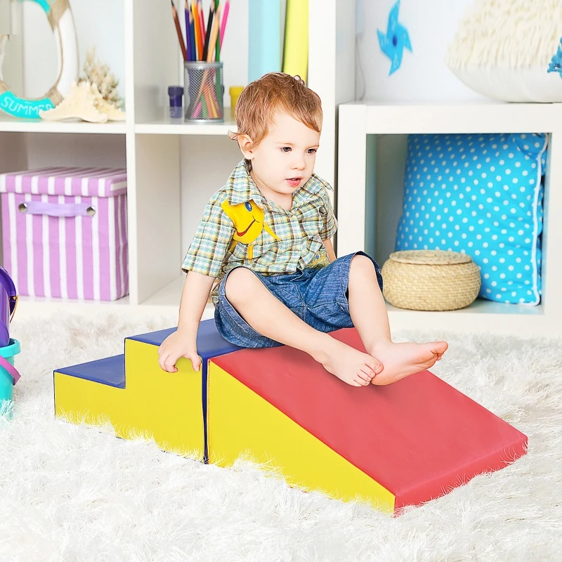 Soozier 2-Piece Climb & Crawl Activity Play Foam Building Blocks for Toddlers with a Soft High-Density Foam Material