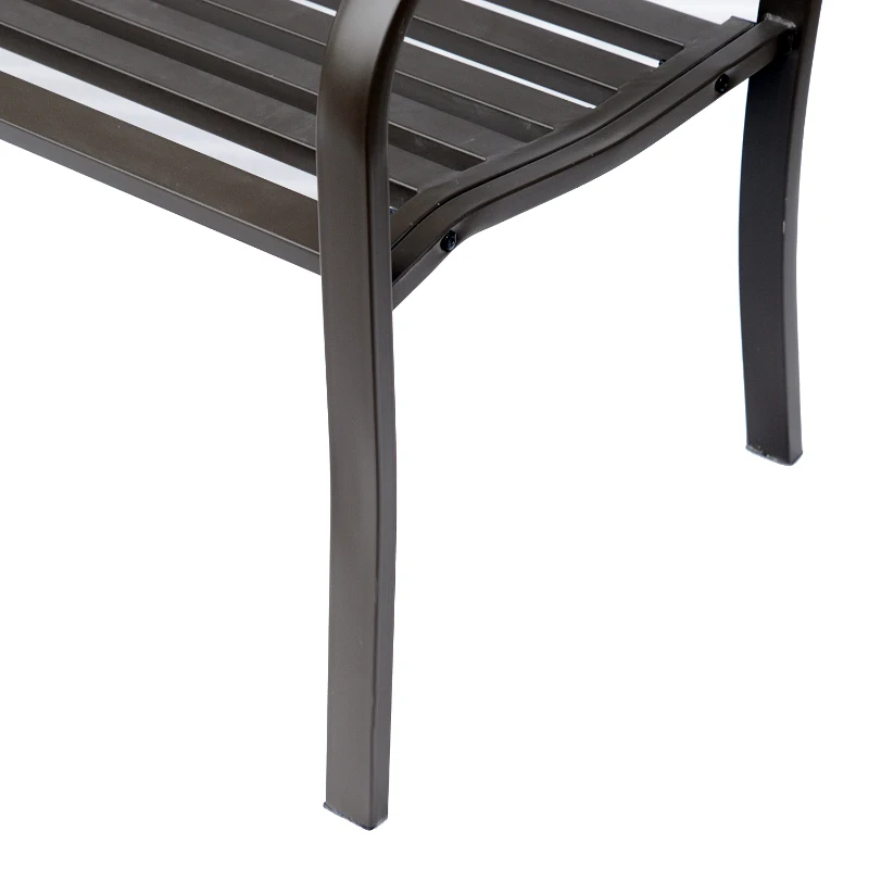 Outsunny 50" Vintage Floral Garden Cast Iron Patio Bench