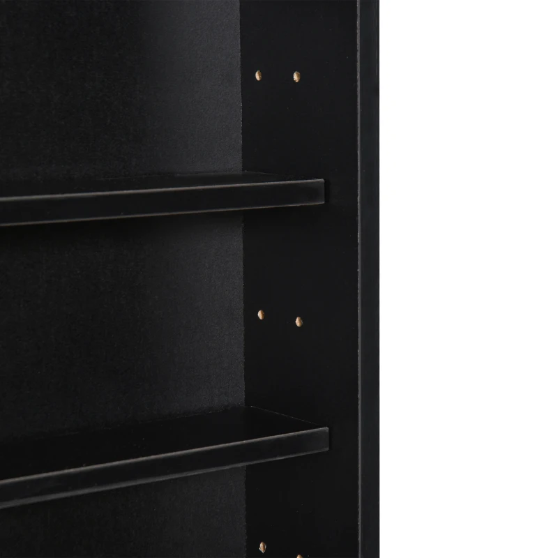 HOMCOM 5-Tier Wall Shelf Display Cabinet with Glass Doors and 4 Adjustable Shelves