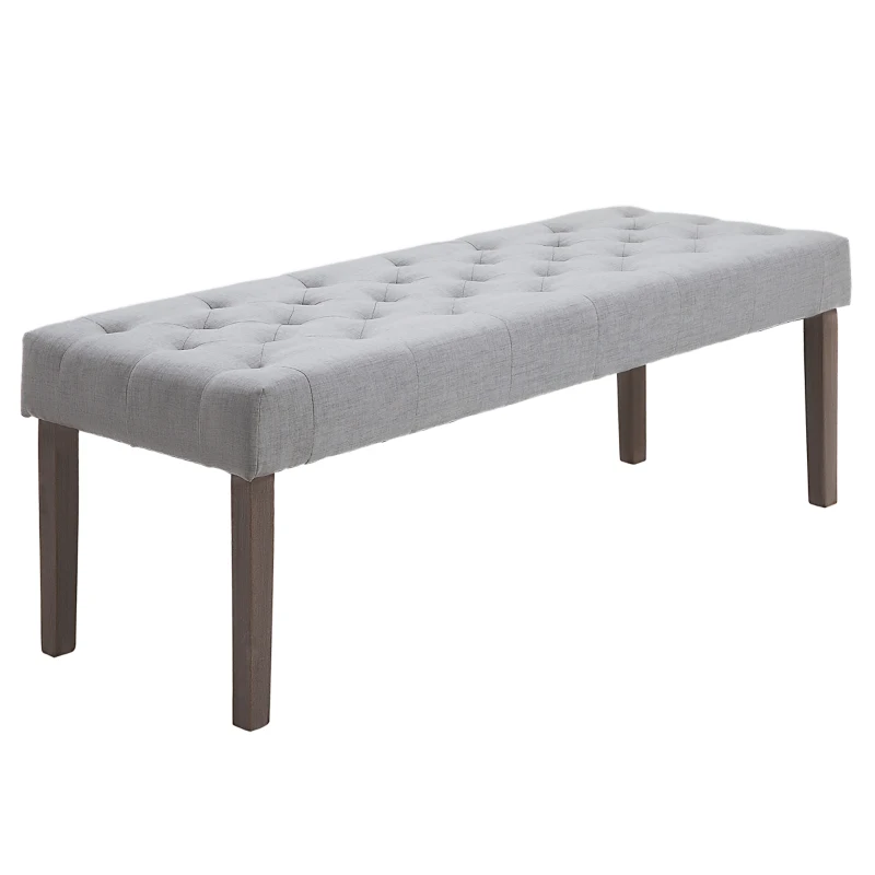 HOMCOM Elegant Bedroom Footstool with Soft Sponge Cushion, Modern Simplicity Design for Household Use