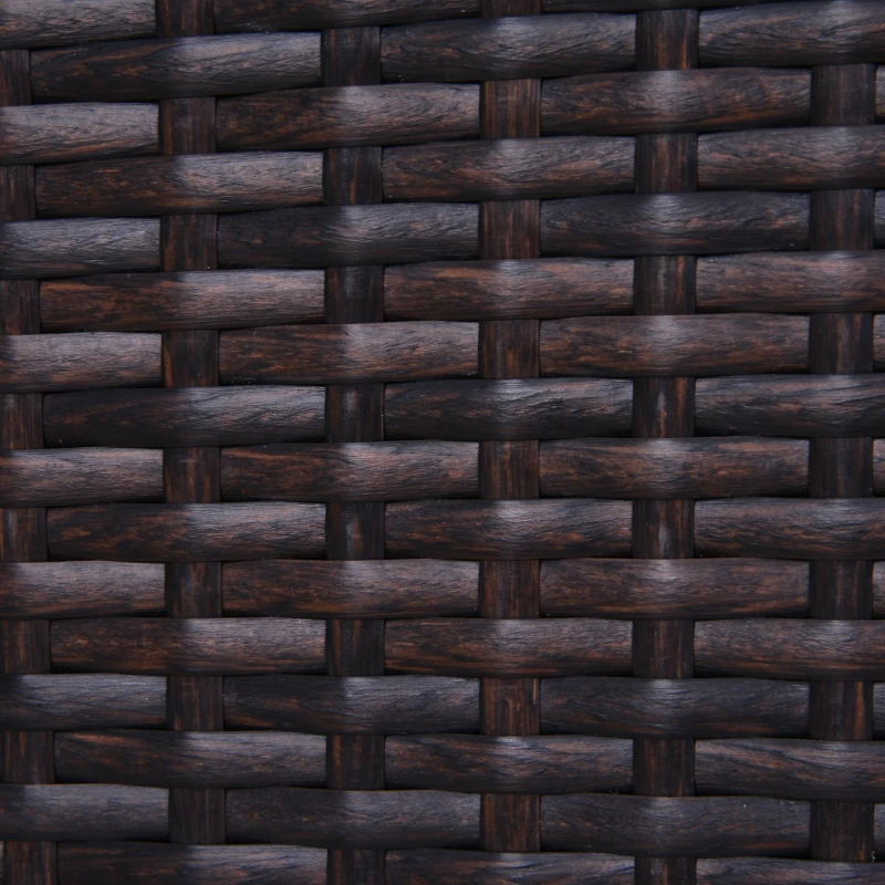 Outsunny 9 Piece Patio Furniture Sets, Wicker Sectional Sofa Sets Outdoor Rattan Conversation Sets with Tempered Glass Tabletop Tea Table and Two Loungers for Garden, Balcony, Backyard, Dark Coffee