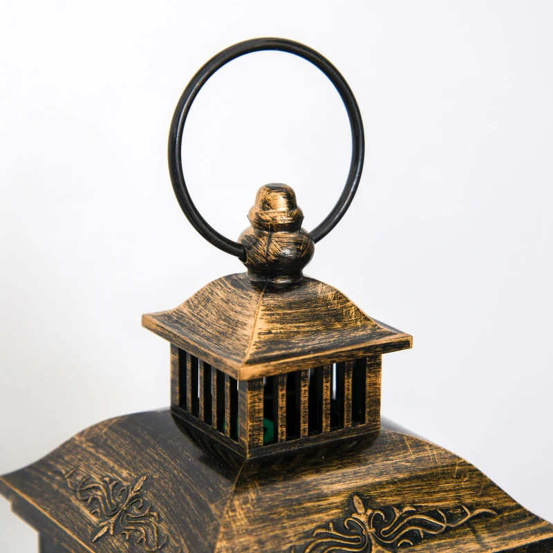 HOMCOM Christmas Snow Globe Water Lantern Music Box with Light, Holiday Novelty Decorations, Snow Men Family and Tree