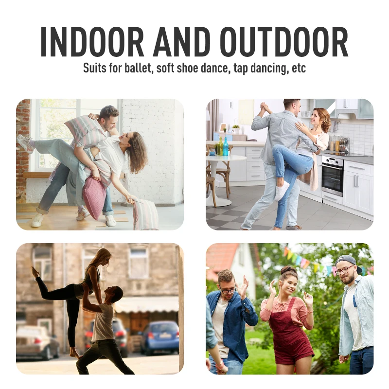 Soozier Portable Dance Floor Tiles, Tap Ballet Trade Show Flooring, PVC, 4 Piece Mats, 3.5' x 3.5'