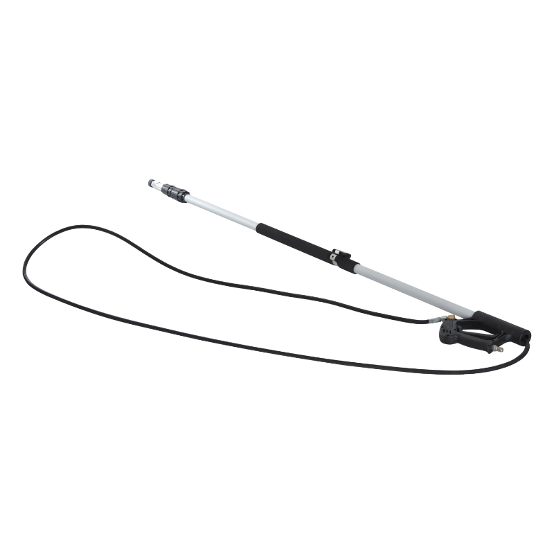 Outsunny Pressure Washer Extension Wand, 18ft High Power Telescoping Pressure Washer Wand with 3/8 Inch Quick Connection, 2 Spray Nozzle Tips, 2 Wand Pivoting Couplers, Support Belt, 4000 PSI