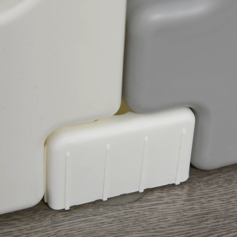 Qaba 14-Piece Children Baby Playpen Kids Activity Center Fence Enclosure with Easy Safety Gate & Built-In Fun Toys, Grey