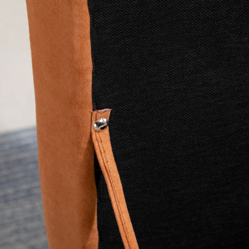 HOMCOM 16" Microfiber Upholstered Cube Storage Ottoman Footrest Seat with Hinged Lid - Brown