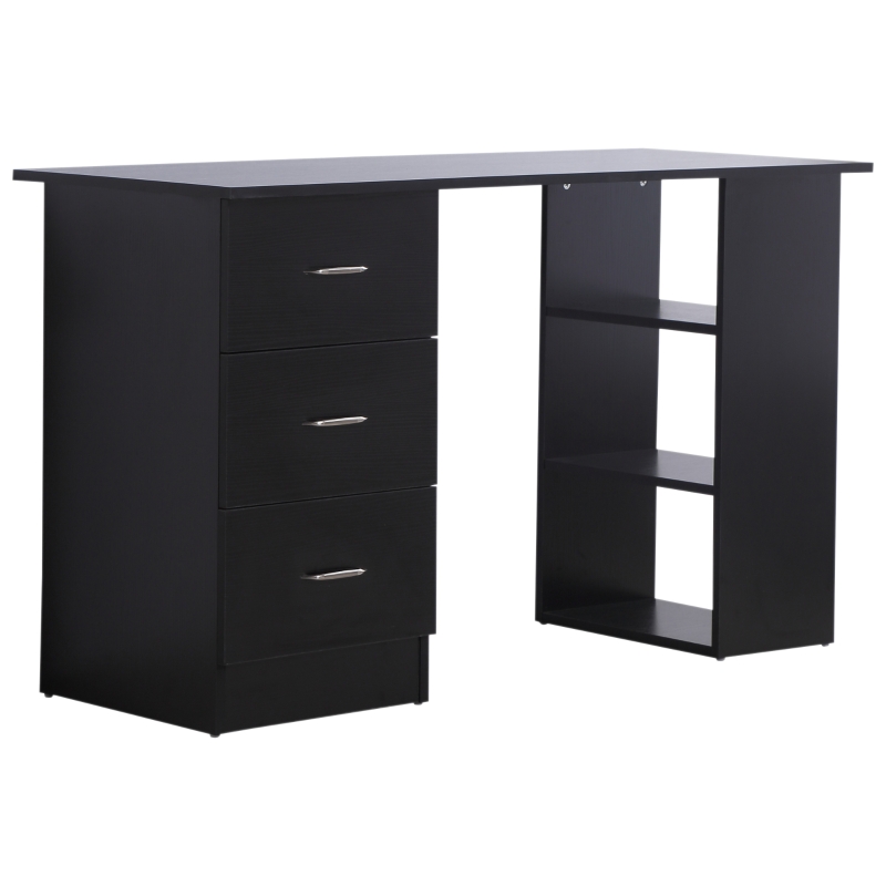 HOMCOM 47” Modern Home Office Computer Workstation Desk - Black