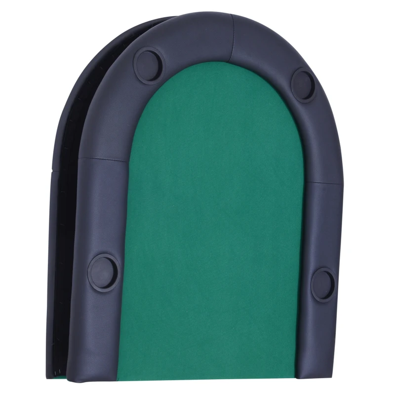 Soozier 72" 8 Player Octagon Poker Table Set with 8 Steel Cup Holders, a Classic Design, & Easy Folding for Storage