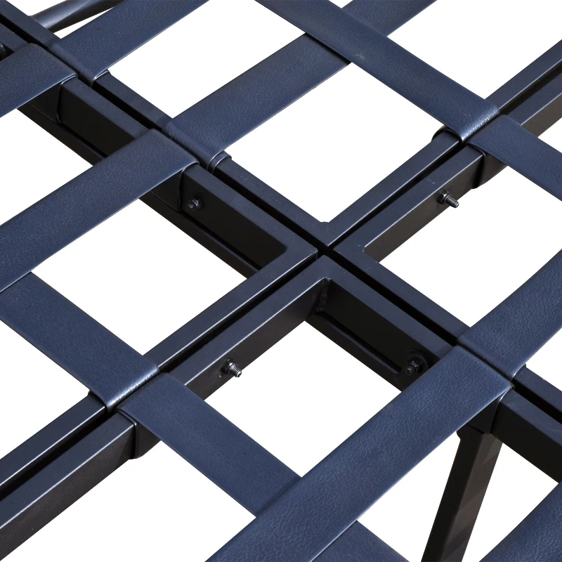 Outsunny 74" Reclining Outdoor Double Lounge Chair With Cushions - Cream / Black