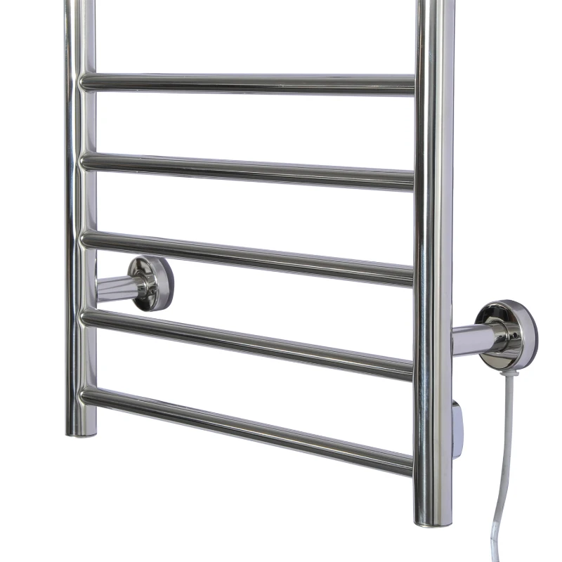 HomCom 10-Bar Stainless Steel Wall Mounted Electric Heated Towel Rack Warmer