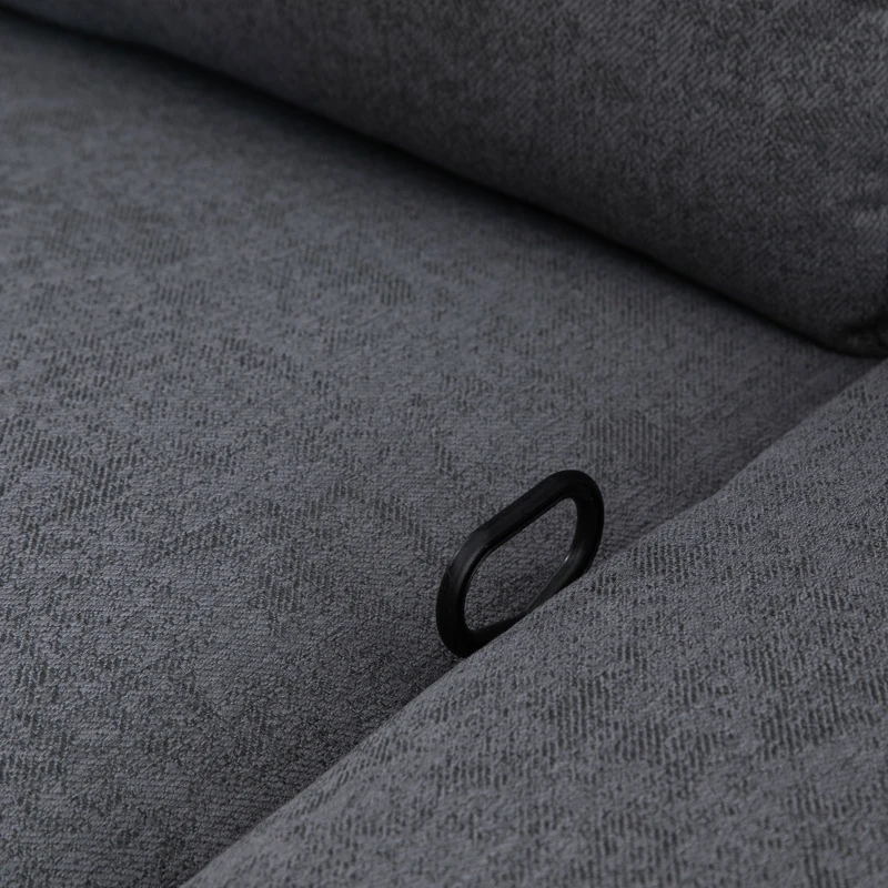 HOMCOM Modern 3-Seater Recliner Sofa with Linen Fabric and Thick Sponge Padding, 3 Seater Couch Recliner Couch Manual Reclining Sofa Living Room Furniture, Gray