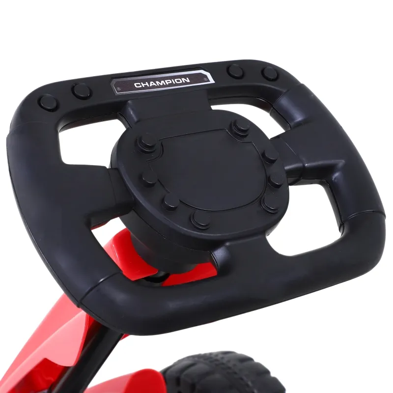 Aosom Pedal Powered Go Kart Racer for Kids - Red