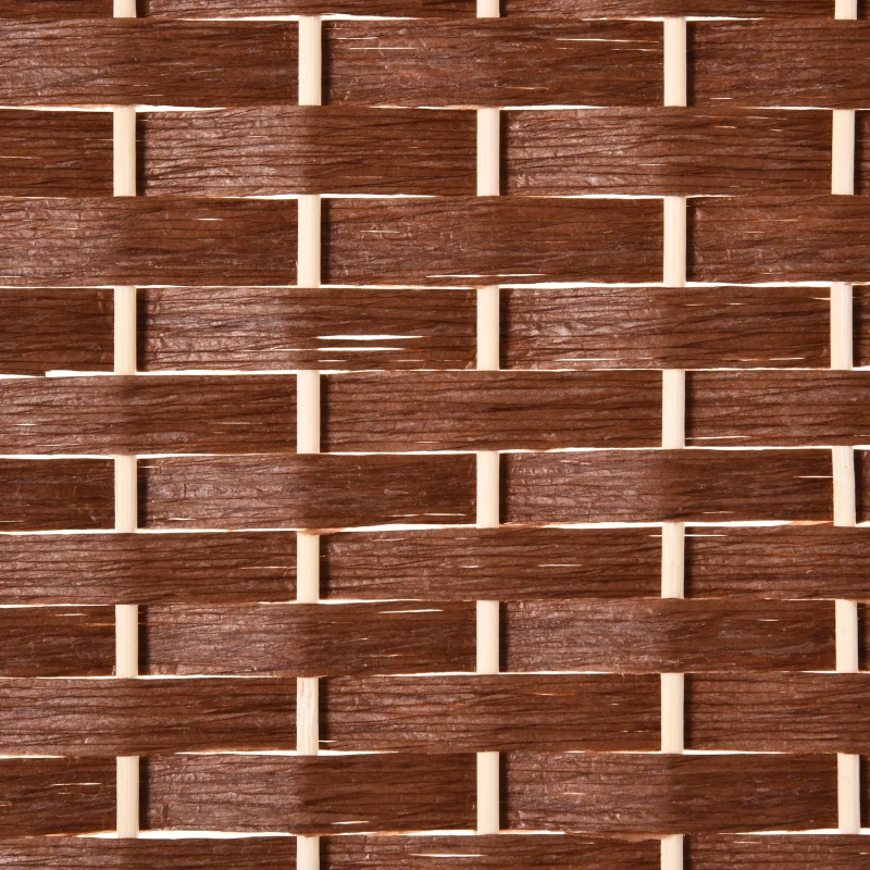 HOMCOM 6ft 4 Panel Diamond Weave Folding Room Divider with Freestanding Folding Screen & Stylish Wicker Material