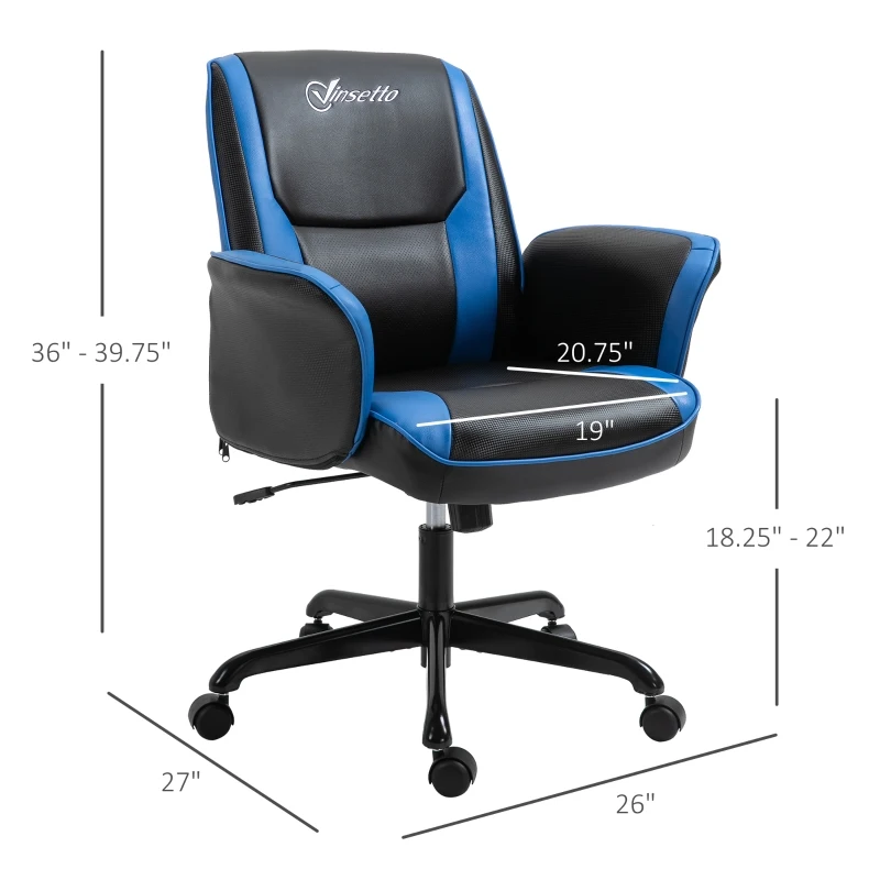 Vinsetto Swivel Ergonomic Big & Tall Office Computer Desk Chair with 5 Univeral Wheels & a Linen Polyester Finish - Grey