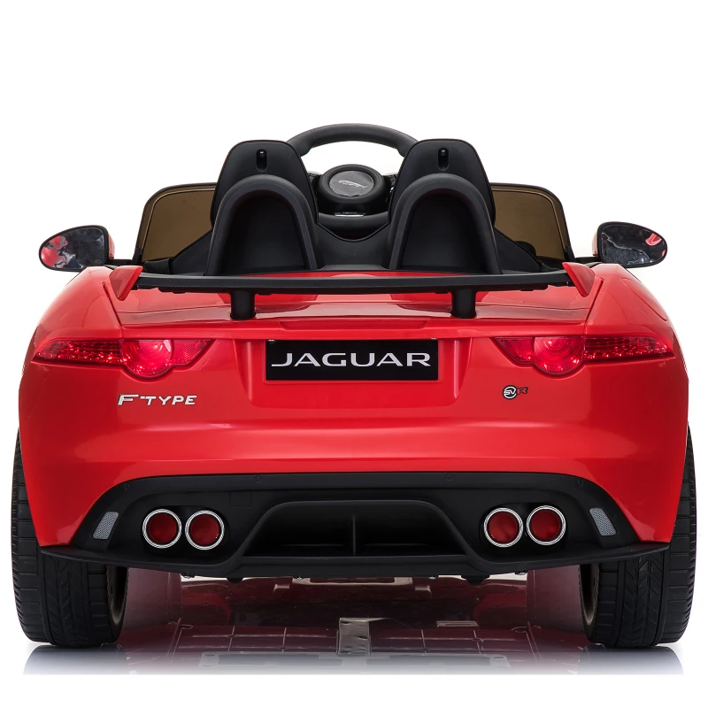 Aosom 12V Jaguar F-Type SVR Kids Battery Powered Ride On Car double seat double door MP3 Music W/ Remote Control- Red