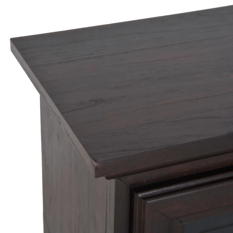 HOMCOM 31" W x 24.5" H Electric Fireplace Mantel TV Stand, Media Console Center Cabinet with Remote Control, Dark Coffee