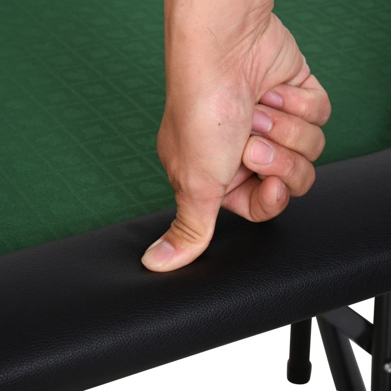 Soozier 47" 8 Player Octagon Poker Table with Cup Holders Folding Top - Green