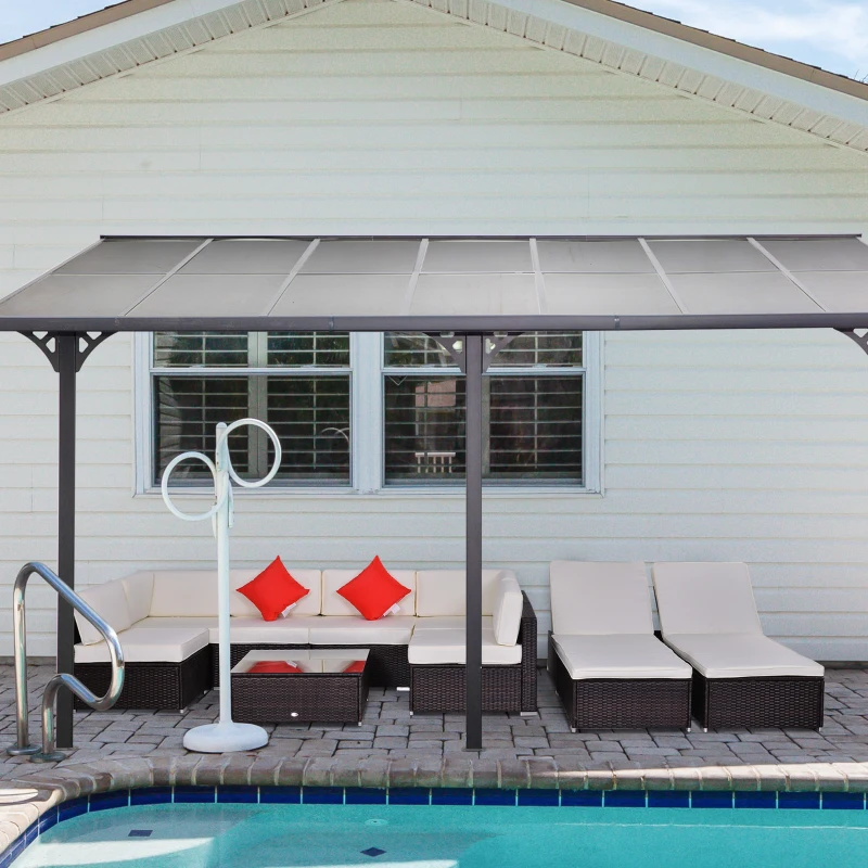 Outsunny 9 Piece Patio Furniture Sets, Wicker Sectional Sofa Sets Outdoor Rattan Conversation Sets with Tempered Glass Tabletop Tea Table and Two Loungers for Garden, Balcony, Backyard, Dark Coffee