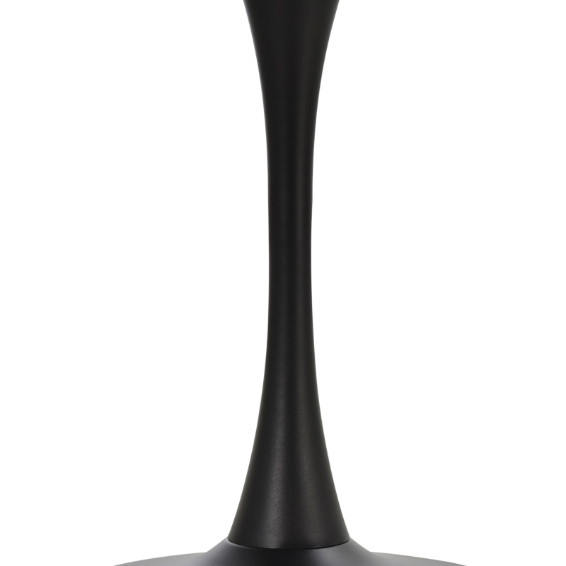 HOMCOM  Modern 27.5" Round Cocktail Table with a Stable Metal Base for Living Room, Porch, and Parties, Black