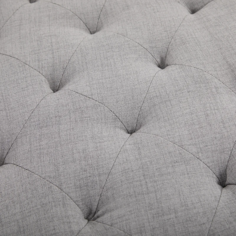 HOMCOM Elegant Bedroom Footstool with Soft Sponge Cushion, Modern Simplicity Design for Household Use