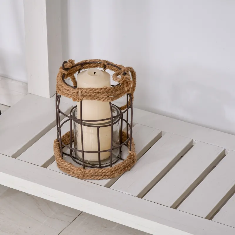 HOMCOM Console Side Entryway Table with Storage Drawer, Bottom Shelf, and Strong Sturdy Construction, White