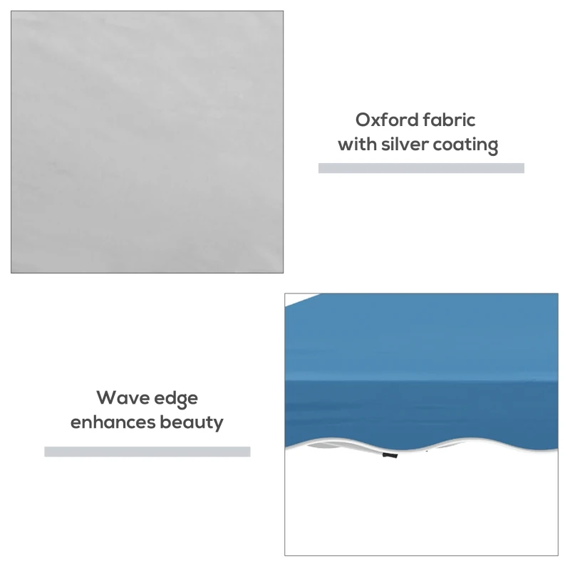 Outsunny 10' x 10' Pop Up Canopy Tent, Instant Shelter with Carry Bag, Adjustable Height, Garden Outdoor Party Tent, Blue