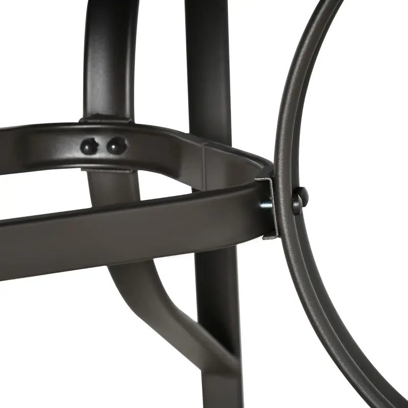 Outsunny 8-Piece Patio Dining Set with Umbrella, Grey - Includes 6 Chairs, Table, and UV Protection Umbrella for Outdoor Gatherings