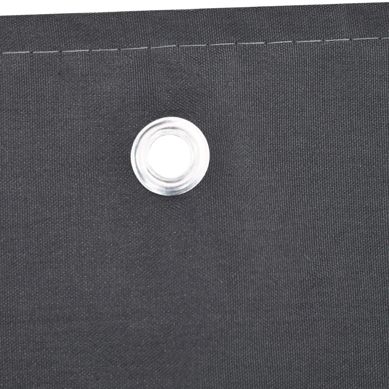 Outsunny Universal Replacement Mesh Sidewall Netting with 4 Panels, Zippers, C-Rings for 10x10ft Patio Gazebos, (Sidewall Only), Dark Grey