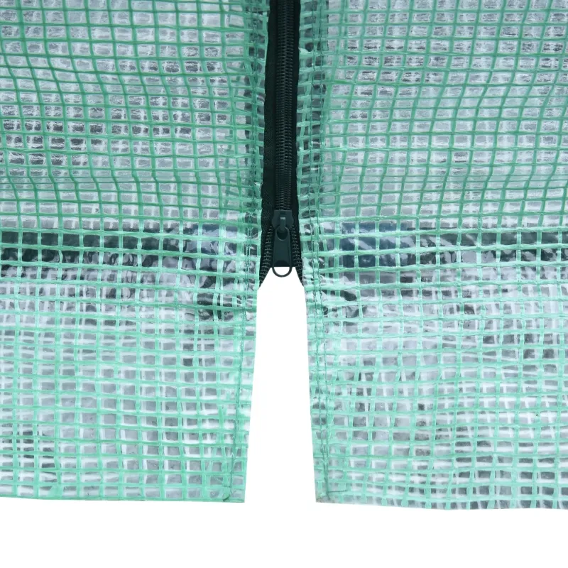 Outsunny 56" x 56" x 77" Walk-in Plant Greenhouse Portable Garden Flower Seed Warm House 8 Shelves Outdoor Plant Growth Hot House PE Cover Green