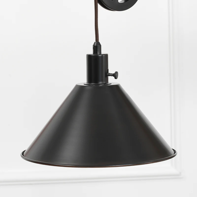 HOMCOM 70" Industrial Standing Reading Lamp with Steel Frame, for LED Halogen Bulb, Steampunk Tall Lamp with Rotary Switch for Bedroom Living Room Study, Black