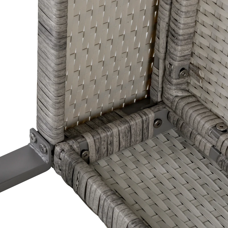 Outsunny 4 Pieces Patio Furniture Set, Deluxe PE Rattan Sofa Set Outdoor Furniture Set Wicker Conversation Furniture Lawn Patio Bistro Coffee Table Set w/Cushion, Grey