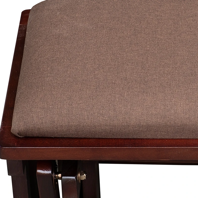 HOMCOM Nursery Glider Rocking Chair with Ottoman, Thick Padded Cushion Seating and Wood Base, Brown