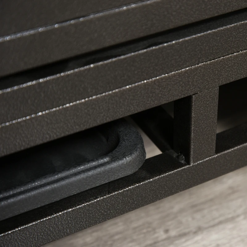 PawHut 45" Heavy Duty Steel Dog Crate Kennel Pet Cage with Wheels for Portability & 1 Doors for Convenient Access Anti-Pinching Floor, Black