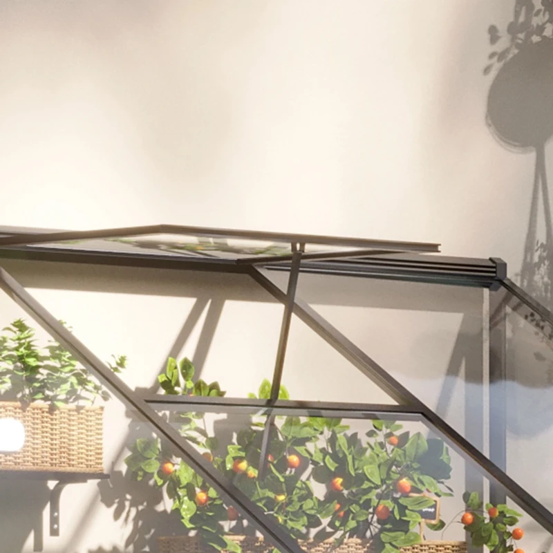 Outsunny 6' x 4' Aluminum Greenhouse Polystyrene Walk-in Garden Greenhouse with Adjustable Roof Vent and Lockable Door, Clear