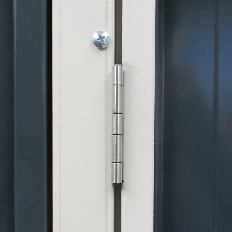 Outsunny 4' x 8' Outdoor Storage Shed Lean to Shed Outdoor Metal Tool Shed with Lockable Door and Air Vents, Dark Grey