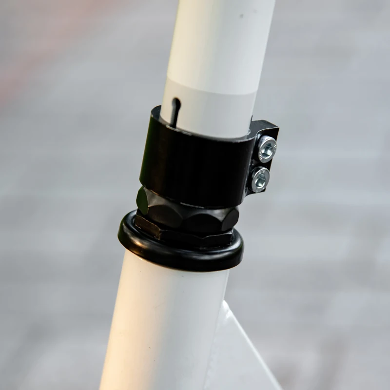 Soozier Foldable Kick Scooter for Teens Ages 12 Years and Up, Lightweight Scooters with Big Wheels, Adjustable Handlebars, One-Kick Open Mechanism and Dual Brakes System for Adult Teenage, White