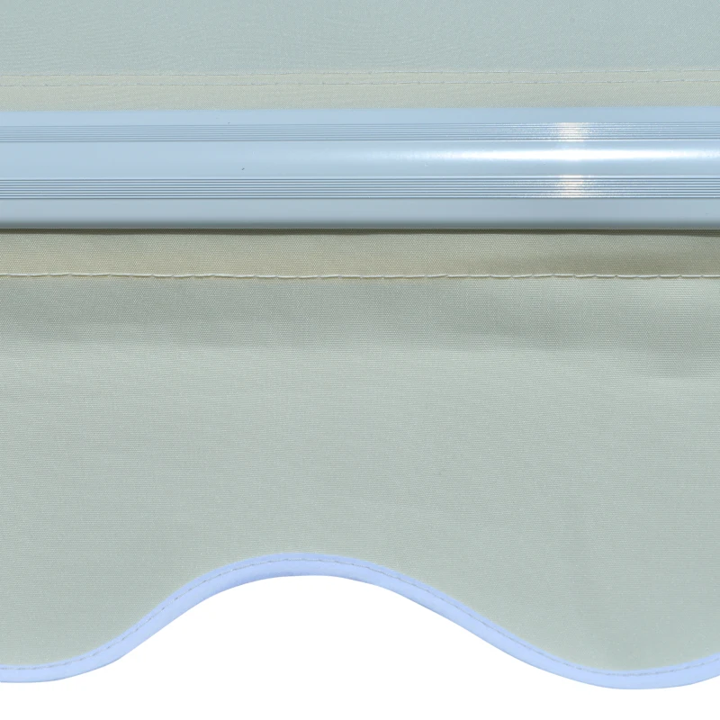 Outsunny 4'x 2' Retractable Window Door Awning Patio Canopy Outdoor Sun Shade Shelter Cream-white