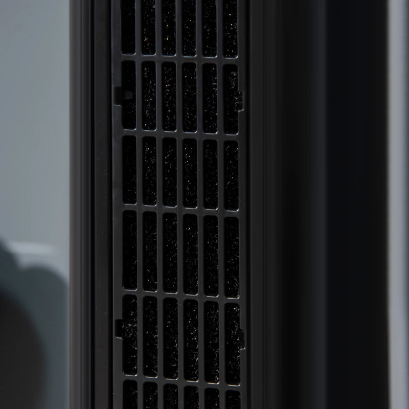 HOMCOM 1500W Ceramic Space Heater, 2-In-1 Oscillating Portable Heater with Three Heating Modes(High, Low, Fan), Timer, Remote Control, for Indoor Use, Black