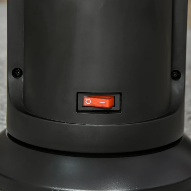 HOMCOM 2-In-1 Portable Electric Tower Heater, Oscillating Space Heater with 12H Timer, Three Heating Modes, 750/1500W, for Indoor Use, Black