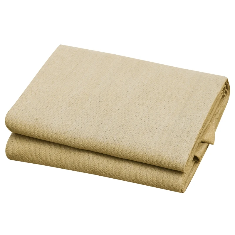 Outsunny Triangle 18’ Canopy Sun Sail Shade Garden Cover UV Protector Outdoor Patio Lawn Shelter with Carrying Bag Beige