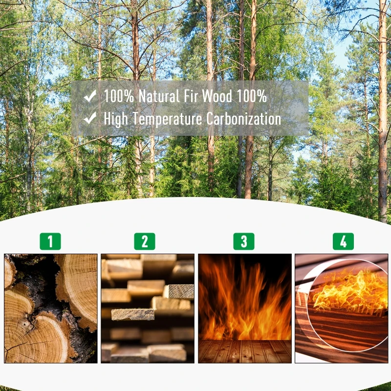 Outsunny 3 Pieces Raised Garden Bed, Wooden Planter Box, Rectangular Garden Flower Bed with Handles