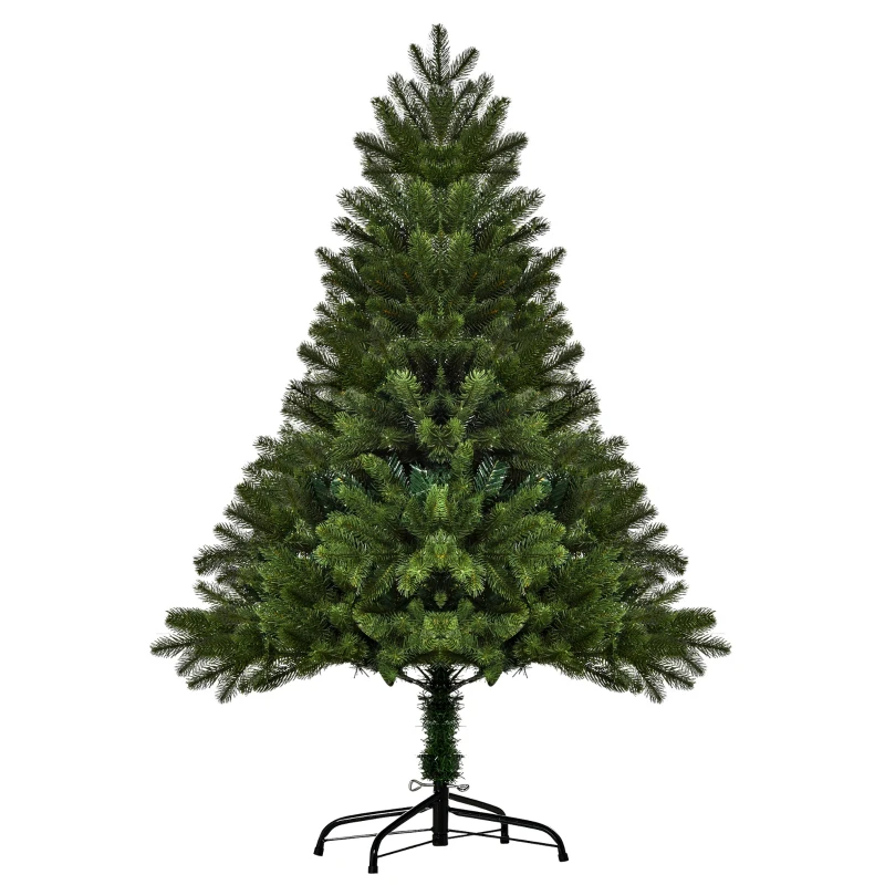 HOMCOM 4FT Artificial Christmas Tree Holiday Home Xmas Decoration Automatic Open, Green