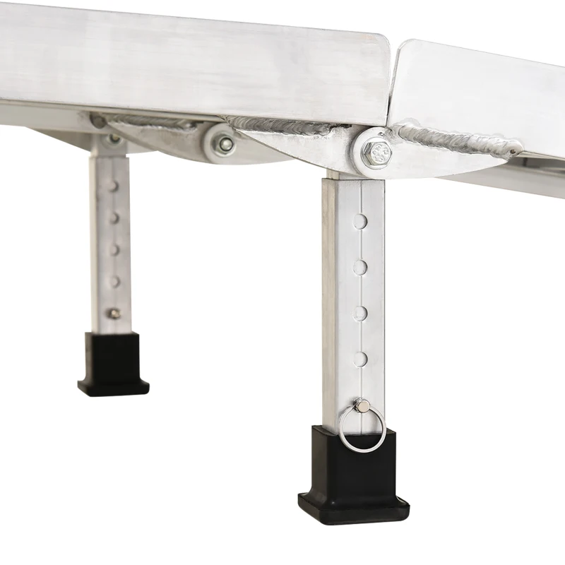 HomCom 10' Portable Traveling Convenient Mobility Ramp Carpeted Aluminum Side Walls Folding