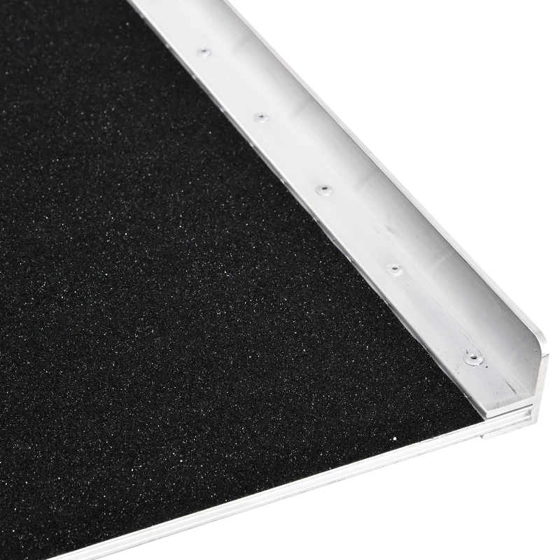 HomCom 10' Portable Traveling Convenient Mobility Ramp Carpeted Aluminum Side Walls Folding